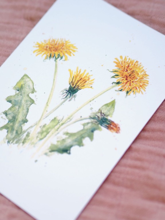 Premium Postkarte "Löwenzahn"